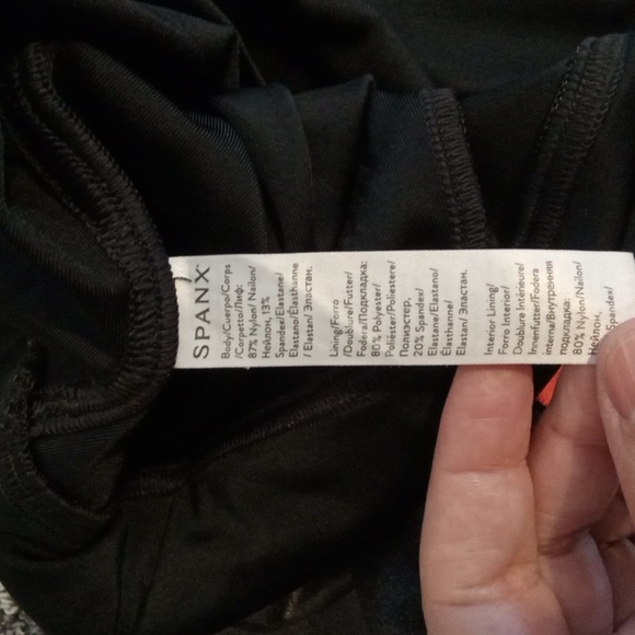 Spanx Black Leggings High Rise Party Tummy Control Womens Size Large - Picture 5 of 9